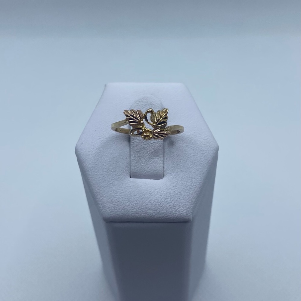 10k black hills gold leaf ring